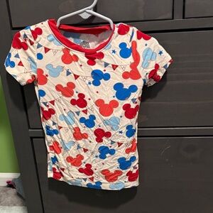 Disney Kids Mickey Mouse Tee - Red, Blue, and Cream